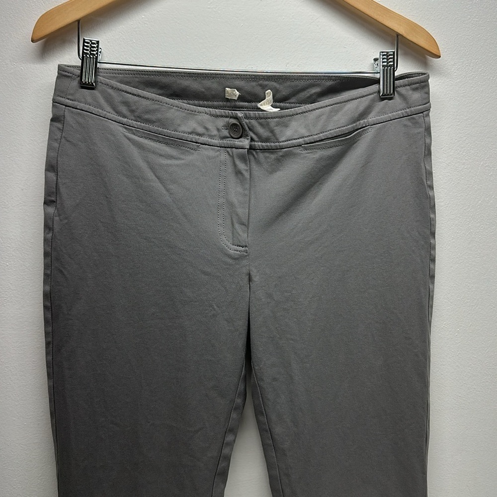 Eileen Fisher Pants Trouser Career Pant Cotton Stretch Zip Fly Gray Size Small - Picture 2 of 9